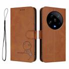 For Xiaomi 14 Ultra Litter Panda Embossing RFID Leather Phone Case with Lanyard(Brown) - 2