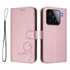 For Xiaomi 15 Litter Panda Embossing RFID Leather Phone Case with Lanyard(Pink) - 2