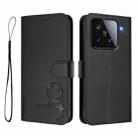 For Xiaomi 15 Litter Panda Embossing RFID Leather Phone Case with Lanyard(Black) - 2