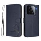 For Xiaomi 15 Litter Panda Embossing RFID Leather Phone Case with Lanyard(Blue) - 2