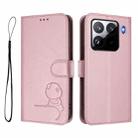 For Xiaomi 15 Pro Litter Panda Embossing RFID Leather Phone Case with Lanyard(Pink) - 2