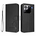 For Xiaomi 15 Pro Litter Panda Embossing RFID Leather Phone Case with Lanyard(Black) - 2