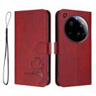 For Xiaomi 15 Ultra Litter Panda Embossing RFID Leather Phone Case with Lanyard(Wine Red) - 2
