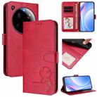 For Xiaomi 15 Ultra Litter Panda Embossing RFID Leather Phone Case with Lanyard(Rose Red) - 1