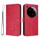 For Xiaomi 15 Ultra Litter Panda Embossing RFID Leather Phone Case with Lanyard(Rose Red) - 2