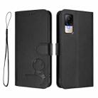 For Xiaomi Civi 1S Litter Panda Embossing RFID Leather Phone Case with Lanyard(Black) - 2