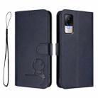 For Xiaomi Civi 1S Litter Panda Embossing RFID Leather Phone Case with Lanyard(Blue) - 2