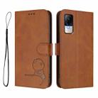 For Xiaomi Civi 1S Litter Panda Embossing RFID Leather Phone Case with Lanyard(Brown) - 2
