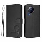 For Xiaomi Civi 3 Litter Panda Embossing RFID Leather Phone Case with Lanyard(Black) - 2