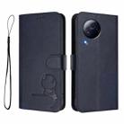 For Xiaomi Civi 3 Litter Panda Embossing RFID Leather Phone Case with Lanyard(Blue) - 2