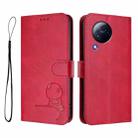 For Xiaomi Civi 3 Litter Panda Embossing RFID Leather Phone Case with Lanyard(Rose Red) - 2