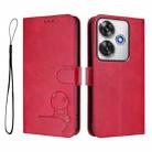 For Xiaomi Poco F6 Litter Panda Embossing RFID Leather Phone Case with Lanyard(Rose Red) - 2