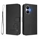For Xiaomi Poco F7 Litter Panda Embossing RFID Leather Phone Case with Lanyard(Black) - 2