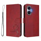 For Xiaomi Poco F7 Litter Panda Embossing RFID Leather Phone Case with Lanyard(Wine Red) - 2