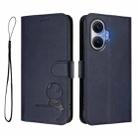 For Xiaomi Poco F7 Litter Panda Embossing RFID Leather Phone Case with Lanyard(Blue) - 2