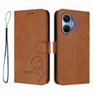 For Xiaomi Poco F7 Litter Panda Embossing RFID Leather Phone Case with Lanyard(Brown) - 2