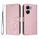 For Xiaomi Poco X7 Pro Litter Panda Embossing RFID Leather Phone Case with Lanyard(Pink) - 2