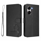 For Xiaomi Poco X7 Pro Litter Panda Embossing RFID Leather Phone Case with Lanyard(Black) - 2