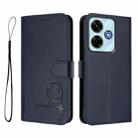 For Redmi 13x / 13 4G / Poco M6 4G Litter Panda Embossing RFID Leather Phone Case with Lanyard(Blue) - 2