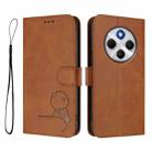 For Redmi 14C 4G / 14R 5G / A4 5G Litter Panda Embossing RFID Leather Phone Case with Lanyard(Brown) - 2