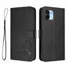 For Redmi A1 / A2 4G Litter Panda Embossing RFID Leather Phone Case with Lanyard(Black) - 2