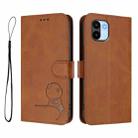 For Redmi A1 / A2 4G Litter Panda Embossing RFID Leather Phone Case with Lanyard(Brown) - 2