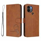 For Redmi A1+ / A2+ / Poco C50 / C51 Litter Panda Embossing RFID Leather Phone Case with Lanyard(Brown) - 2