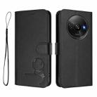 For Redmi A3 / A3x / Xiaomi Poco C61 Litter Panda Embossing RFID Leather Phone Case with Lanyard(Black) - 2