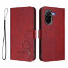 For Redmi A5 4G 171.7mm / Poco C71 Litter Panda Embossing RFID Leather Phone Case with Lanyard(Wine Red) - 2