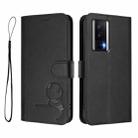 For Redmi K60 / K60 Pro / Poco F5 Pro Litter Panda Embossing RFID Leather Phone Case with Lanyard(Black) - 2