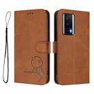 For Redmi K60 / K60 Pro / Poco F5 Pro Litter Panda Embossing RFID Leather Phone Case with Lanyard(Brown) - 2