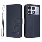 For Redmi K70 Ultra Litter Panda Embossing RFID Leather Phone Case with Lanyard(Blue) - 2