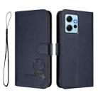 For Redmi Note 12 4G Global Litter Panda Embossing RFID Leather Phone Case with Lanyard(Blue) - 2