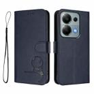 For Redmi Note 13 Pro 4G / Note 14S Litter Panda Embossing RFID Leather Phone Case with Lanyard(Blue) - 2