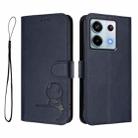 For Redmi Note 13 Pro 5G / Poco X6 Litter Panda Embossing RFID Leather Phone Case with Lanyard(Blue) - 2