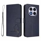 For Redmi Note 14 Pro 5G / 14 Pro+ 5G Litter Panda Embossing RFID Leather Phone Case with Lanyard(Blue) - 2