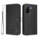 For Redmi A5 4G 173.3mm Litter Panda Embossing RFID Leather Phone Case with Lanyard(Black) - 2