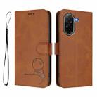 For Redmi A5 4G 173.3mm Litter Panda Embossing RFID Leather Phone Case with Lanyard(Brown) - 2