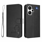 For Redmi Note 13 Pro+ 5G Litter Panda Embossing RFID Leather Phone Case with Lanyard(Black) - 2