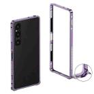 For Sony Xperia 1 VI Metal Frame Heat Dissipation Phone Case with Camera Guard Ring(Purple) - 1