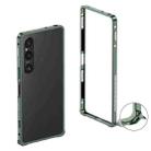 For Sony Xperia 1 VI Metal Frame Heat Dissipation Phone Case with Camera Guard Ring(Green) - 1