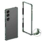 For Sony Xperia 1 VII Metal Frame Heat Dissipation Phone Case with Camera Guard Ring(Green) - 1