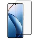 For Realme 12 Pro+ 5G / 12 Pro 5G Full Glue 9H HD 3D Curved Edge Tempered Glass Film(Black) - 1