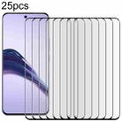 For Realme 13 Pro+ 5G / 13 Pro 5G 25pcs Full Glue 9H HD 3D Curved Edge Tempered Glass Film(Black) - 1