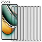 For Realme 11 Pro 25pcs Full Glue 9H HD 3D Curved Edge Tempered Glass Film(Black) - 1