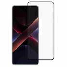 For Xiaomi Poco X7 Full Glue 9H HD 3D Curved Edge Tempered Glass Film(Black) - 1