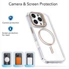 For iPhone 16 Pro Bright Color Clear MagSafe Lens Frame Holder Phone Case(Orange) - 2