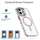 For iPhone 16 Plus Bright Color Clear MagSafe Lens Frame Holder Phone Case(Blue) - 2