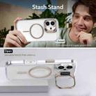 For iPhone 16 Plus Bright Color Clear MagSafe Lens Frame Holder Phone Case(Blue) - 3