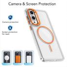 For Samsung Galaxy S25 Edge 5G Bright Color Clear MagSafe Lens Frame Holder Phone Case(Pink) - 2